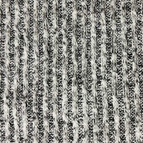 Tahari Grey Marled Snap Ribbed Cardigan Sweater Cropped Preppy Casual Grunge M - Picture 8 of 8